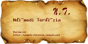 Némedi Terézia névjegykártya